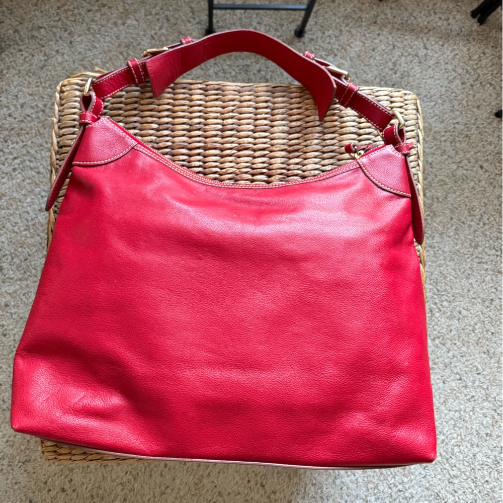 Dooney & Bourke Vibrant Red Hobo Bag - Picture 2 of 6